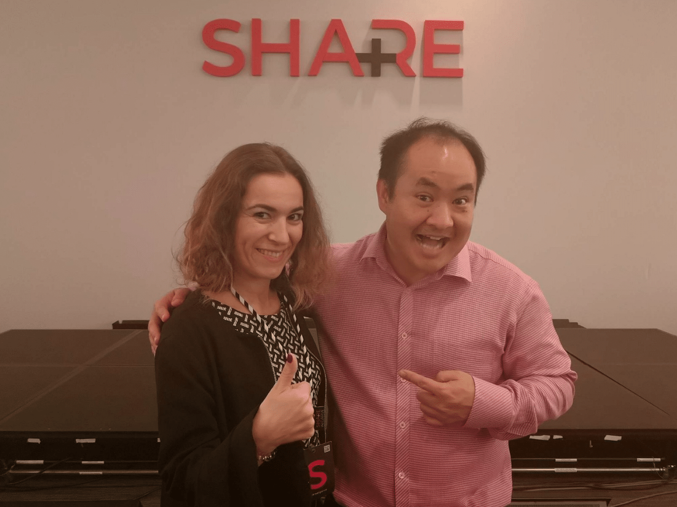 Dennis Yu and Vera Borges at SHARE