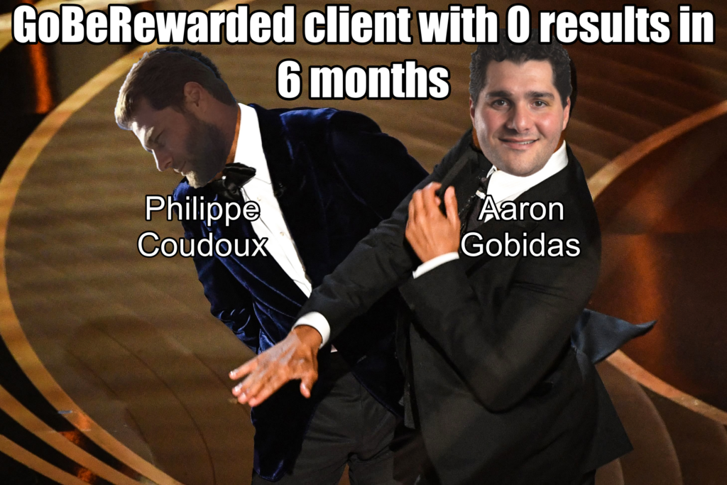 Aaron Gobidas slaps Philippe Coudoux Edited