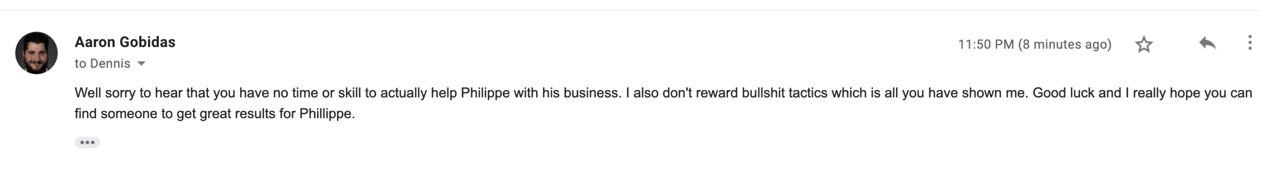 Aaron Gobidas's response