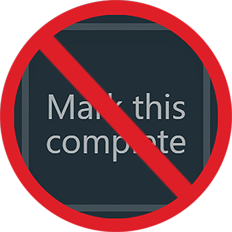 don't mark tasks as complete
