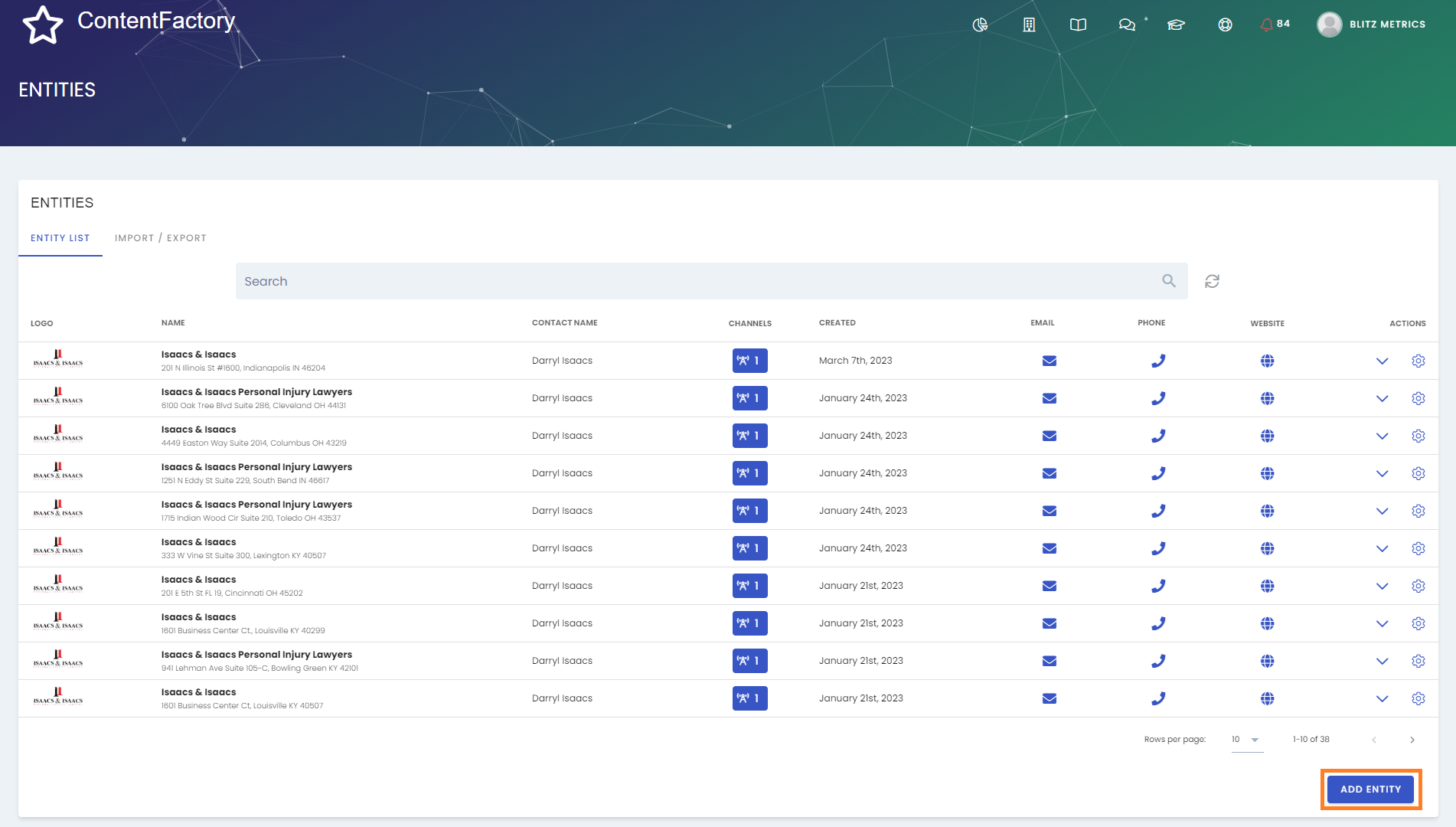 How To Create a New Entity on Cloud Signals | BlitzMetrics