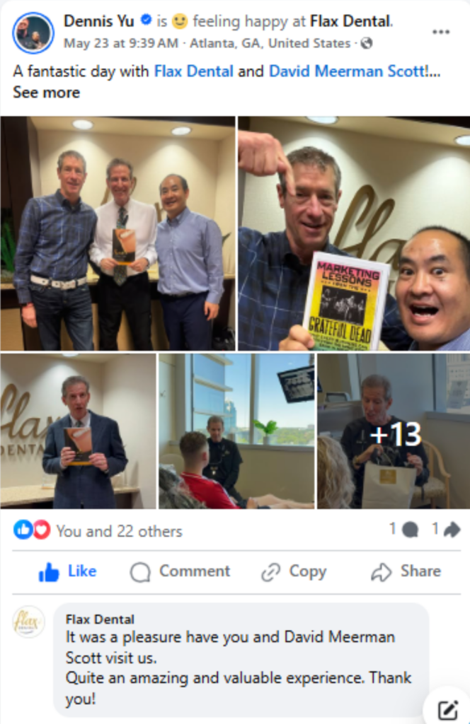 My visit to Flax Dental and filming videos.