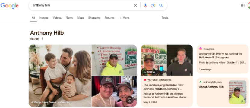 Anthony Hilb's Google Knowledge Panel.