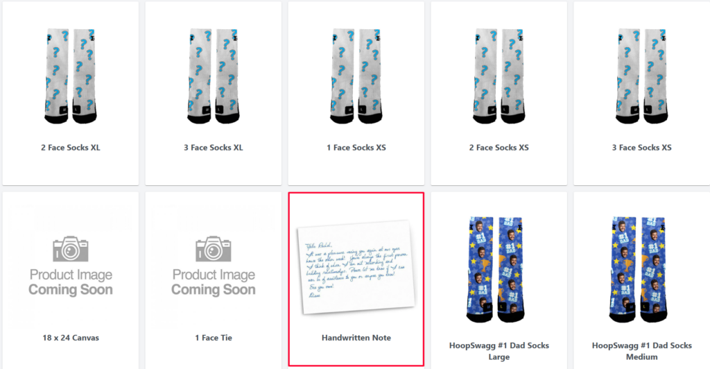 Ordering Face Socks 1