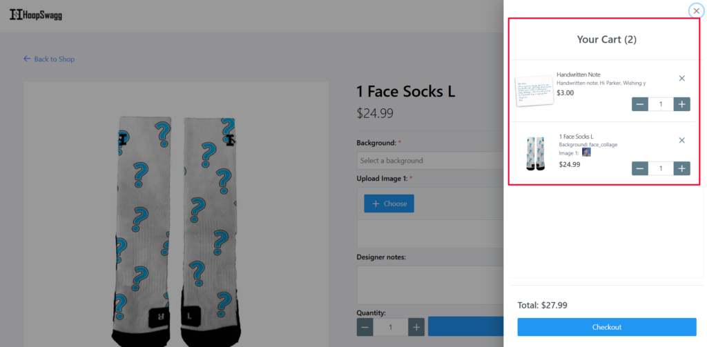 Ordering Face Socks 11