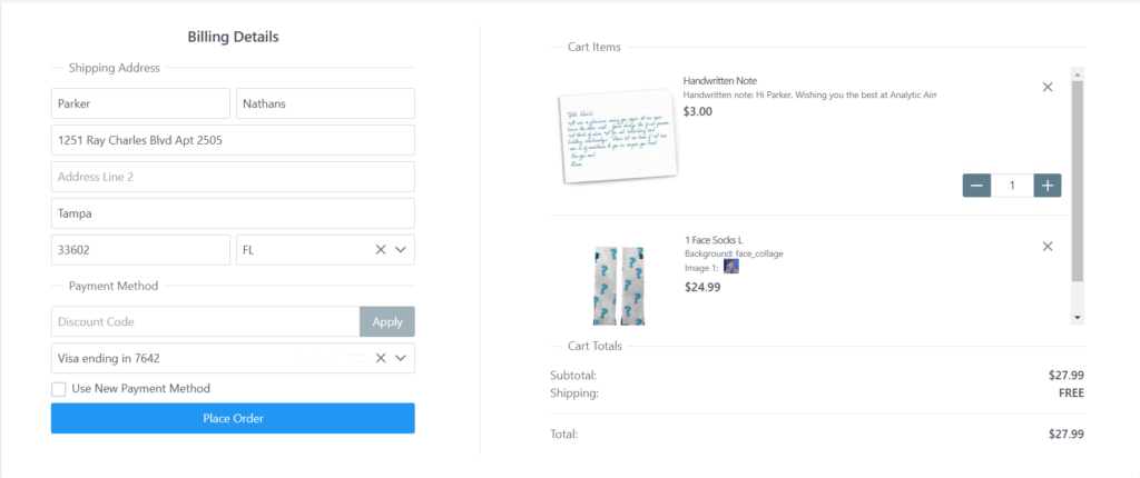 Ordering Face Socks 13