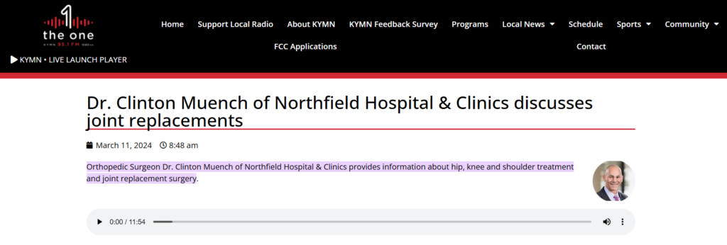 Dr. Clint Muench Transforming Lives Through Expert Hip Knee Replacements at Northfield Hospital 19