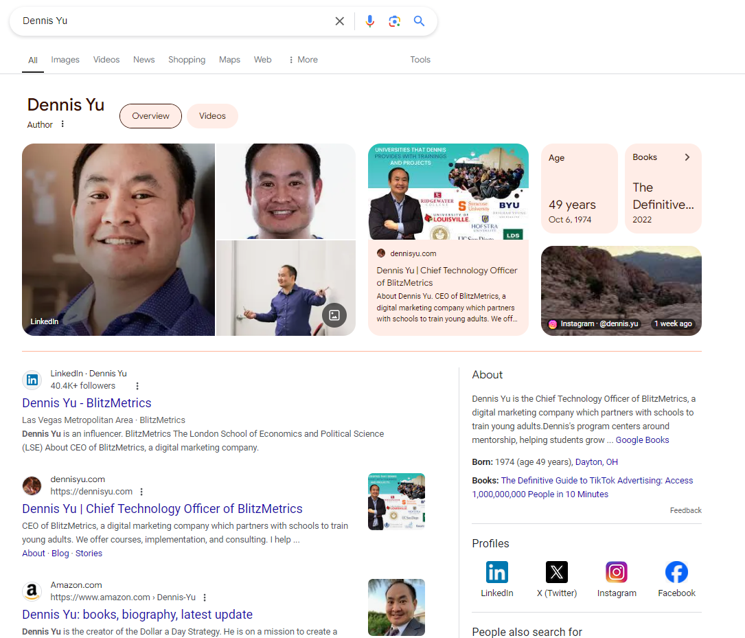Dennis YU Knowledge Pannel