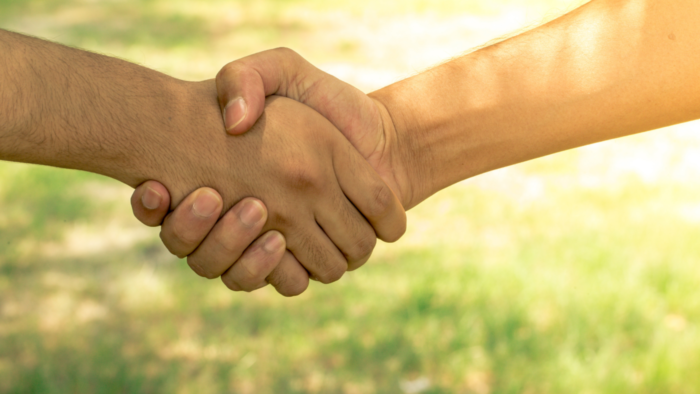 handshake genuine connection door knocking