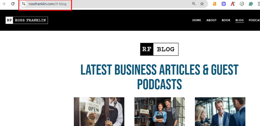 rossfranklin.com/rf-blog showing duplicate blogs.