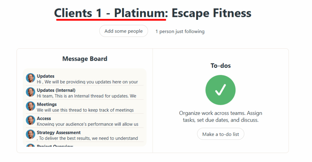 Naming Projects and Threads in Basecamp 1
