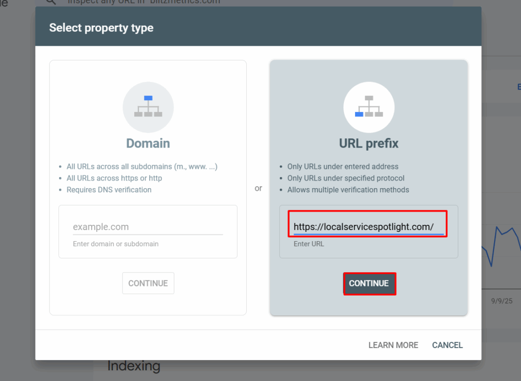 How to Set Up Google Search Console GSC for a Client Website 3