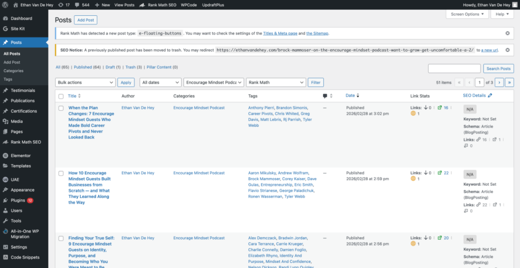 wordpress post list 51 posts