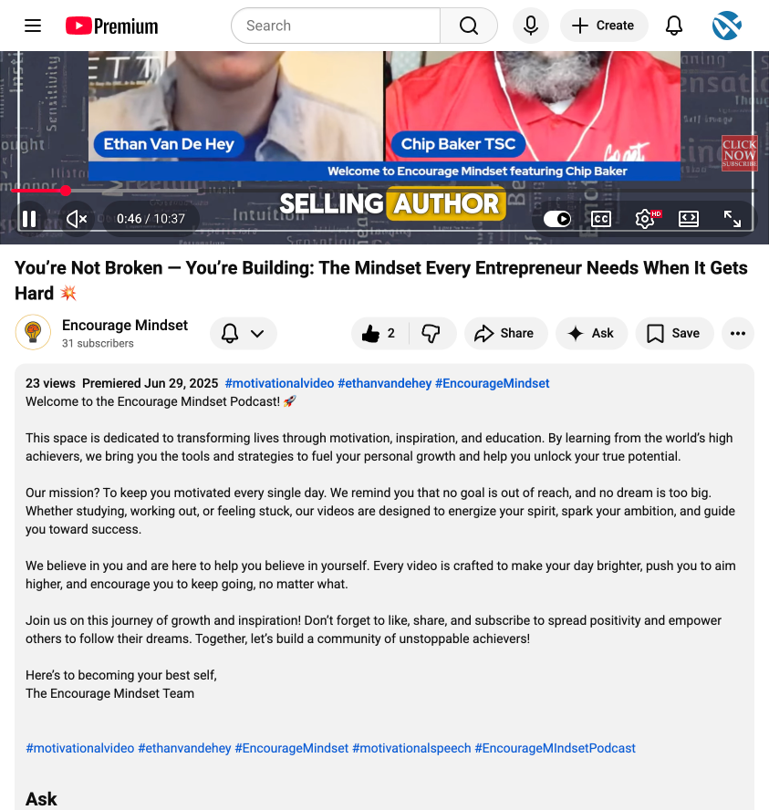 youtube transcript chip baker