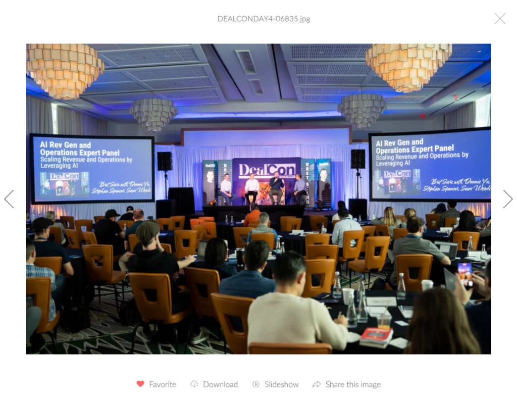 Full room view of the AI Expert Panel at DealCon 2026 with audience engaged