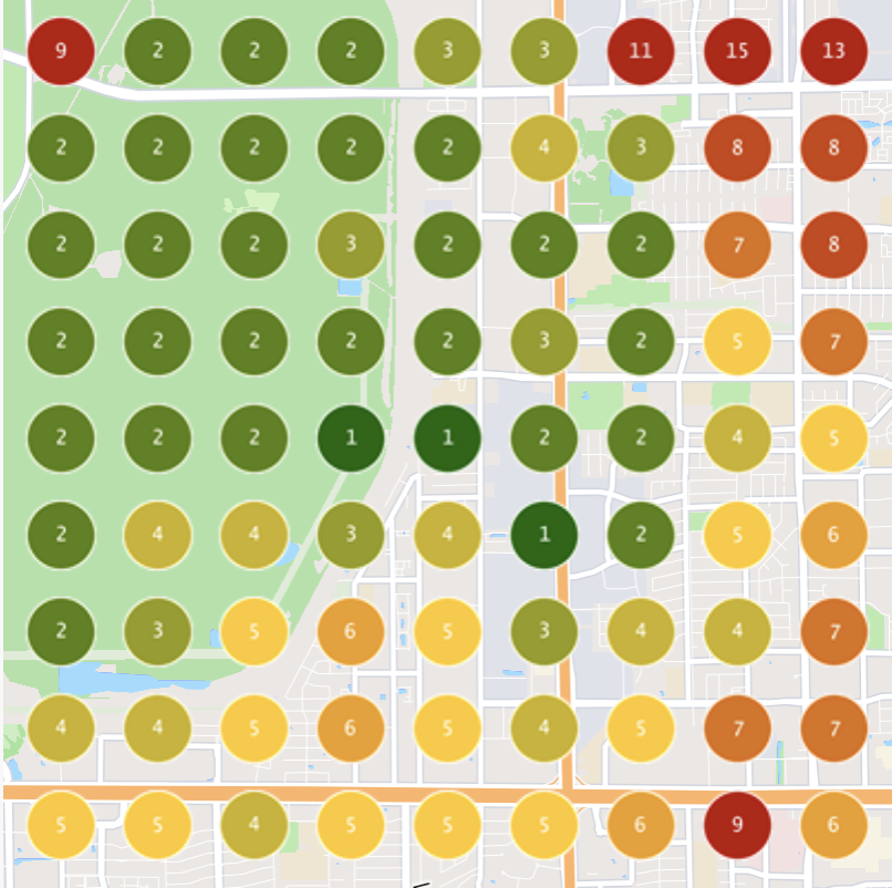 What Happens When an HVAC Contractor Gets Burned by a Bad Marketing Agency 1 HVAC marketing agency geo-grid results showing map pack rankings