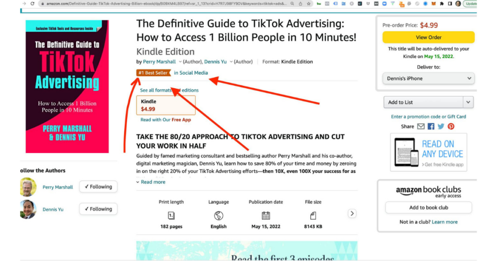 Dennis Yu signed TikTok ads book for Leo
