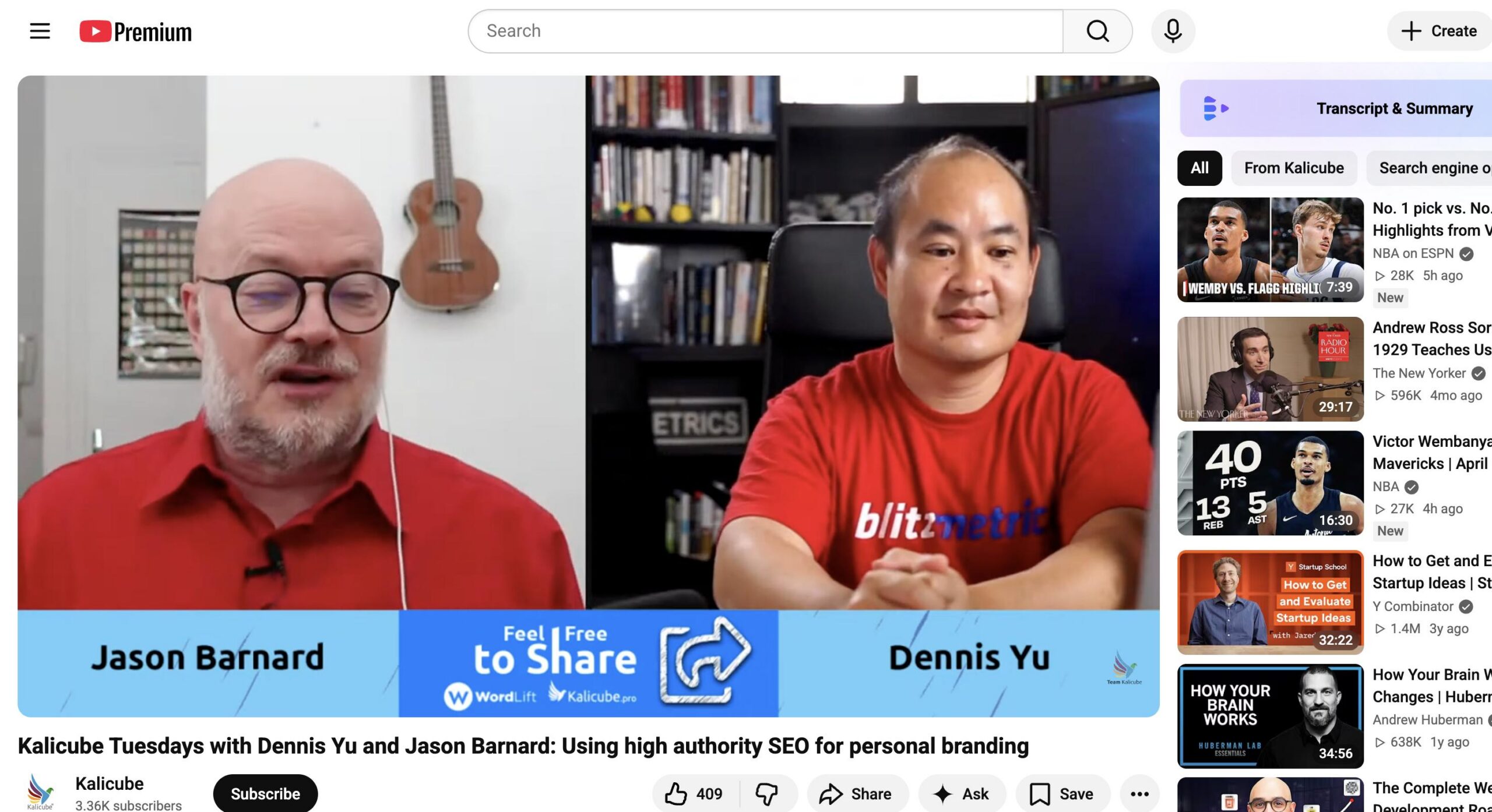 What Dennis Yu Learned About Brand SERPs from Jason Barnard 1 Dennis Yu and Jason Barnard discussing personal branding and SEO on Kalicube Tuesdays