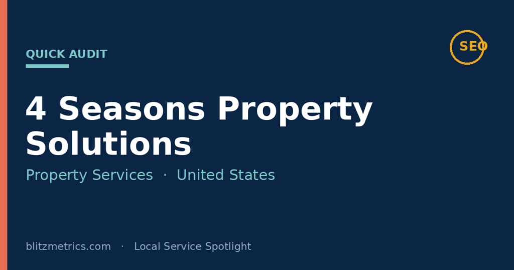 4 seasons property solutions seo audit