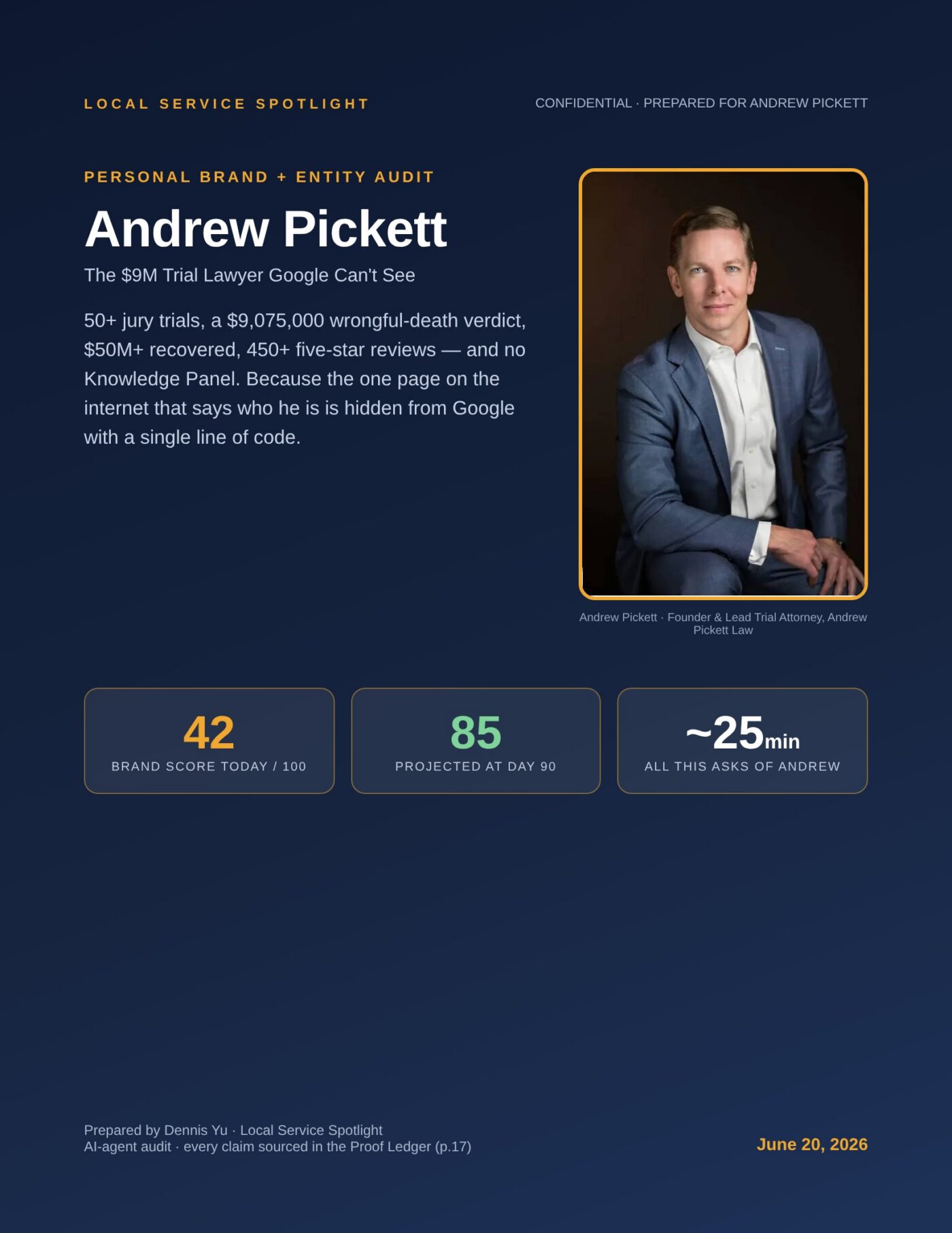 The Andrew Pickett Brand Audit: How a $9M Trial Lawyer Stayed Invisible to Google's Knowledge Panel 2 Andrew Pickett cover