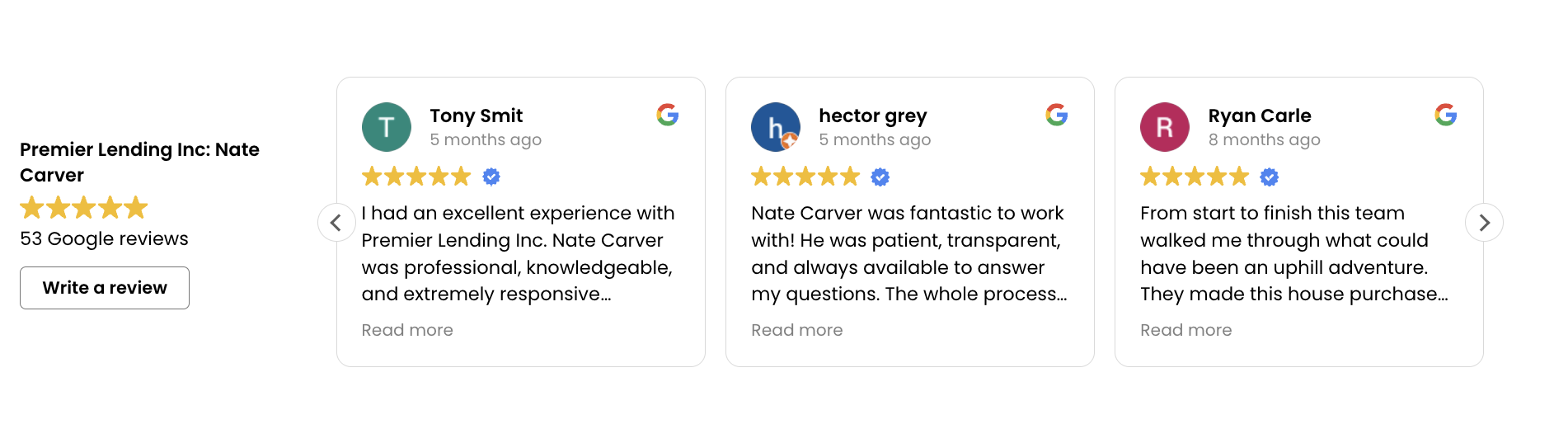 How We Pulled Nate Carver's Positive Mentions With AI 2 Nate Carver Google reviews on natecarver.com
