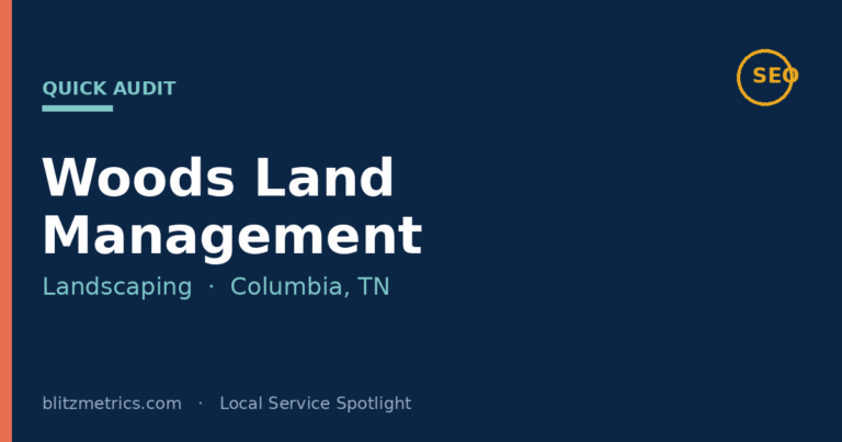 Landscaping Quick Audit example