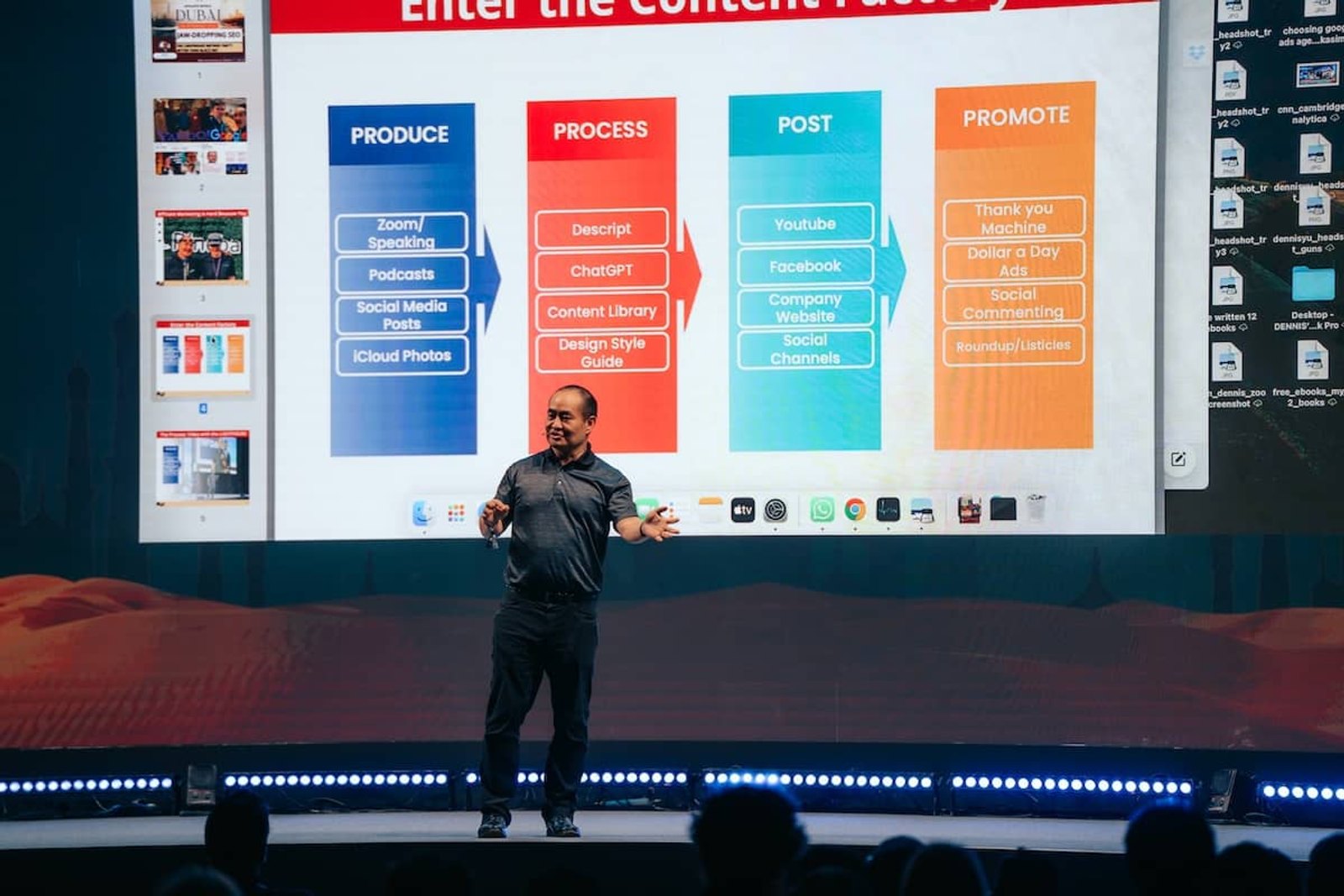 Dennis Yu speaking at Affiliate World Dubai
