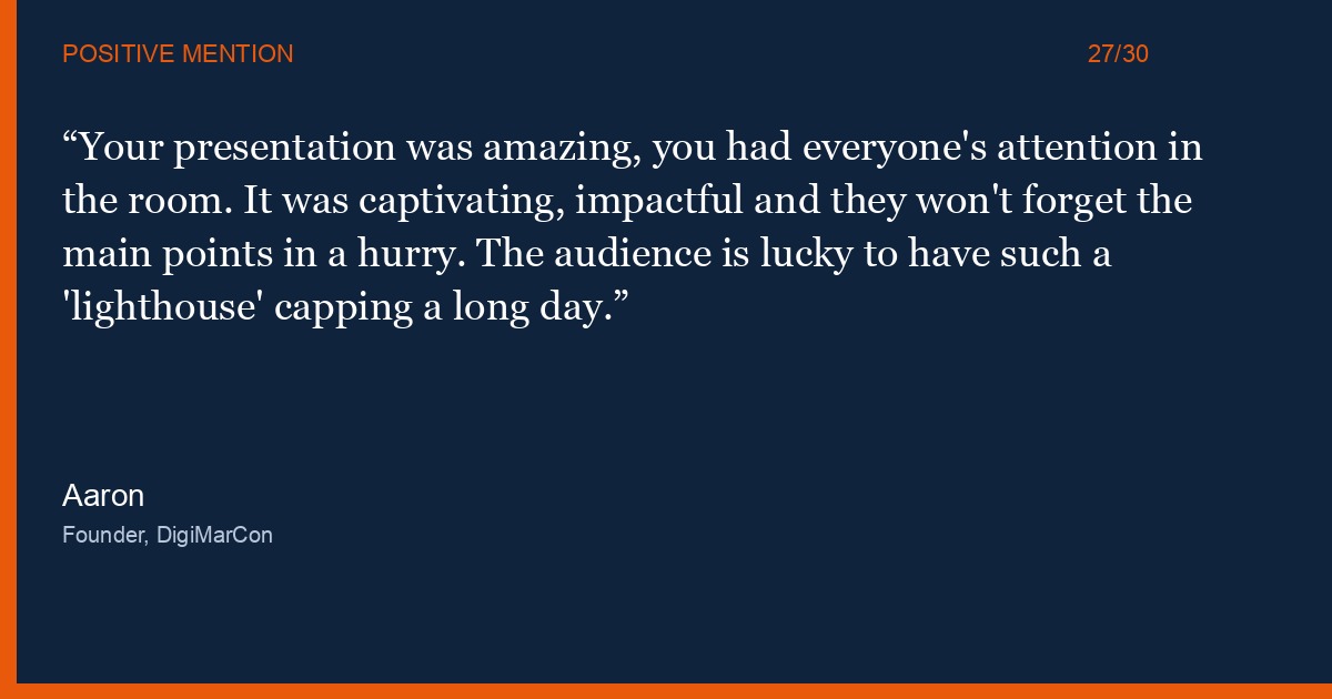 Quote card: Aaron on Dennis Yu