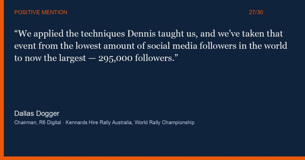 Quote card: Dallas Dogger on Dennis Yu