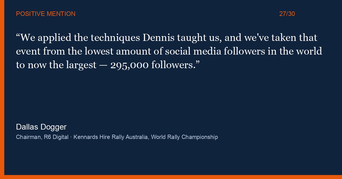 Quote card: Dallas Dogger on Dennis Yu