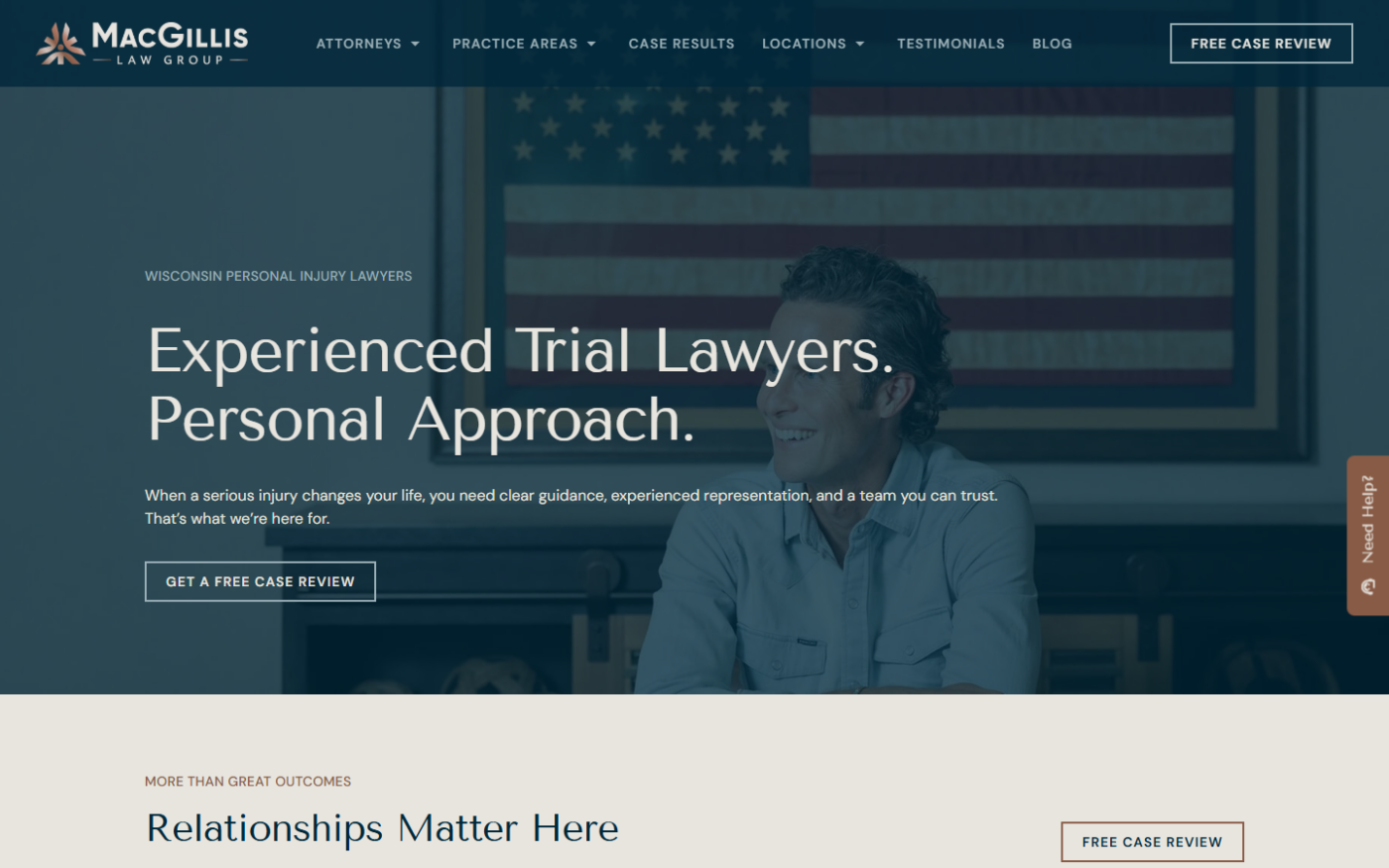 What a Live SEO Audit of Our Website Taught Me About Ranking a Personal Injury Firm 3 macgilliswiemer homepage