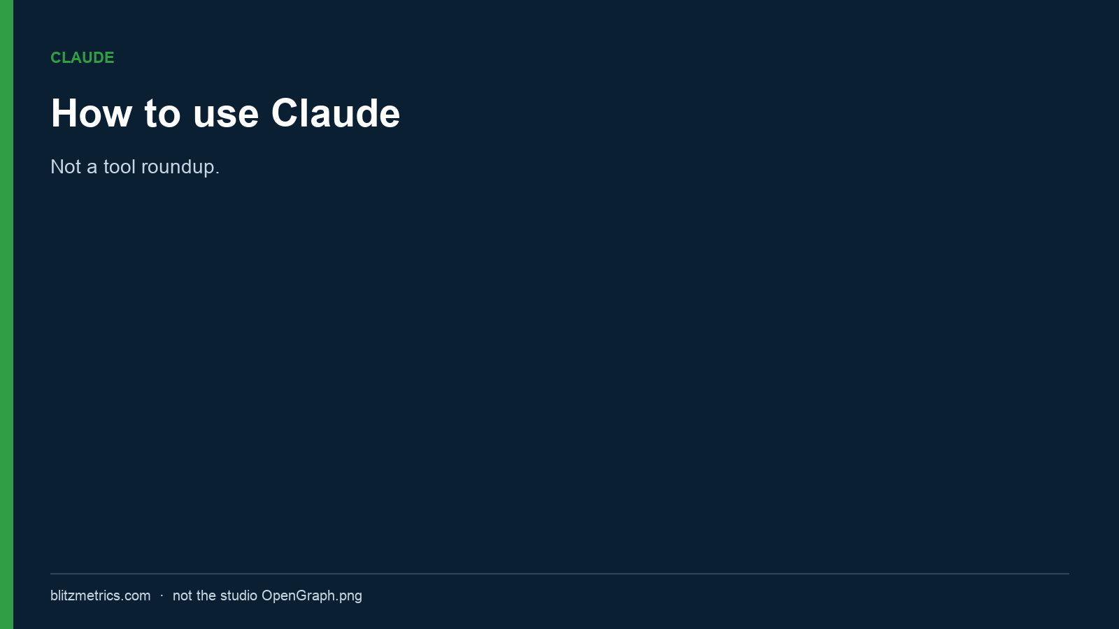 How to use Claude