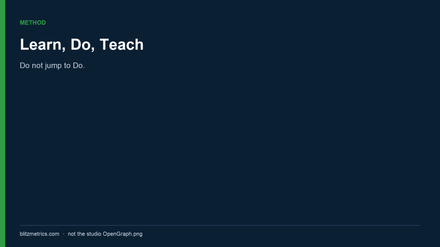 Learn, Do, Teach