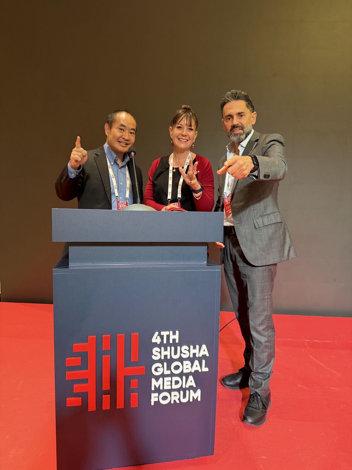 Dennis Yu with fellow delegates at the Shusha Global Media Forum
